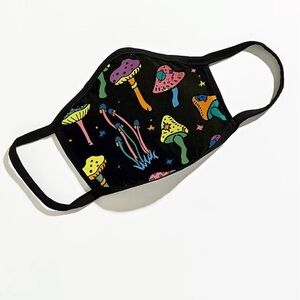 A-Lab Mushroom Black Face Mask, Black/Multi, O/S, NWT, For Bundles Only